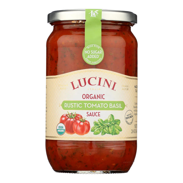 Lucini Italia - Pasta Sauce Organic Tomato Basil - Case Of 6 - 24 Ounces