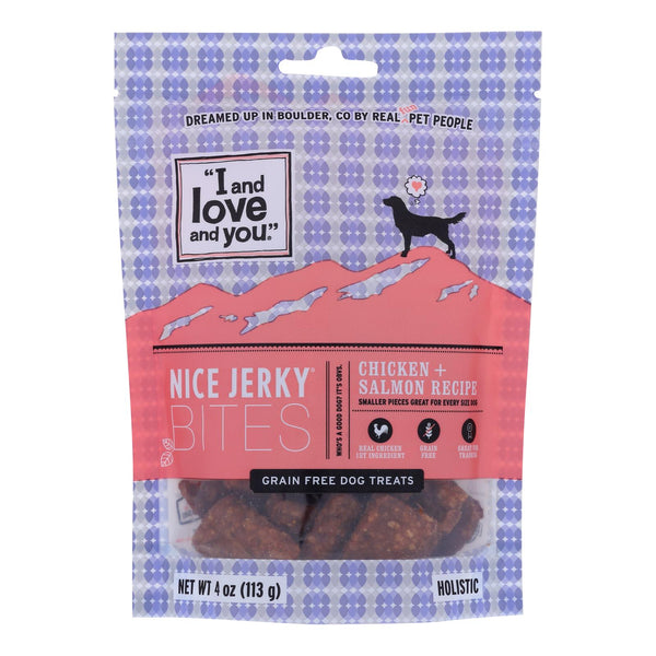 I And Love And You - Dog Treats Jrky Chkn&slmn - Case Of 6 - 4 Oz