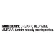 Mediterranean Organic Red Wine Vinegar - Case Of 6 - 8.45 Fz