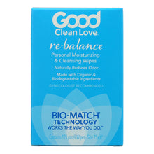 Good Clean Love Rebalance Personal Moisturizing & Cleansing Wipes  - 1 Each - 12 Ct