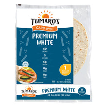 Tumaro's 8-inch Premium White Carb Wise Wraps - Case Of 6 - 8 Ct