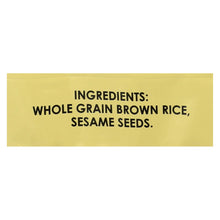 Edward And Sons Brown Rice Snaps - Unsalted Sesame - Case Of 12 - 3.5 Oz.