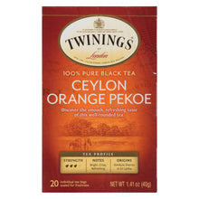 Twinings Tea Black Tea - Ceylon Orange Pekoe - Case Of 6 - 20 Bags
