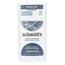 Schmidt's - Deodorant Chrcl&mag Stk - 1 Each - 2.65 Oz