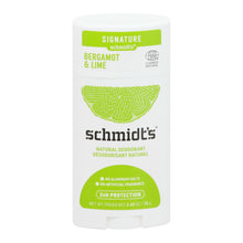 Schmidt's - Deodorant Brgmnt&lme Stk - 1 Each - 2.65 Oz