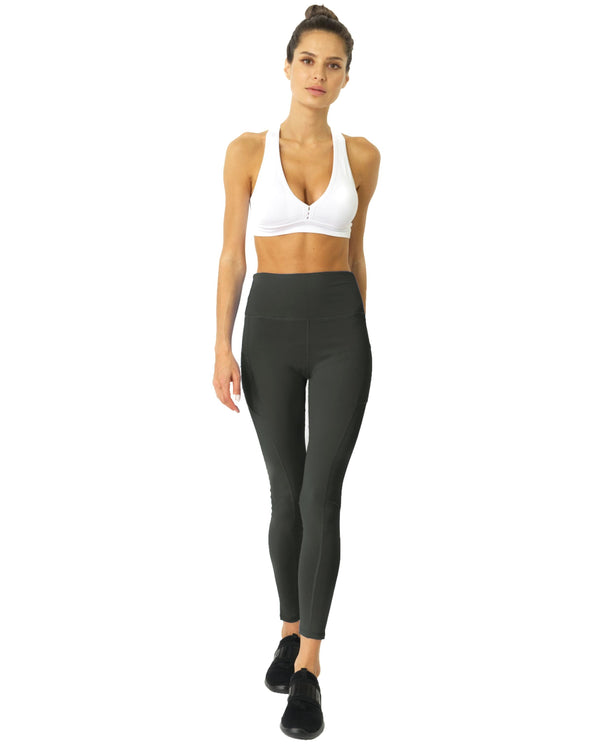 High Waisted Yoga Leggings - Slate Grey