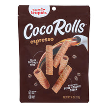 Sun Tropics Coco Rolls Espresso, Rolled Coconut Wafer  - Case Of 12 - 4 Oz