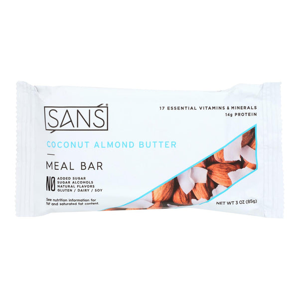 Sans - Meal Bar Coconut Almn Butter - Case Of 12-3 Oz