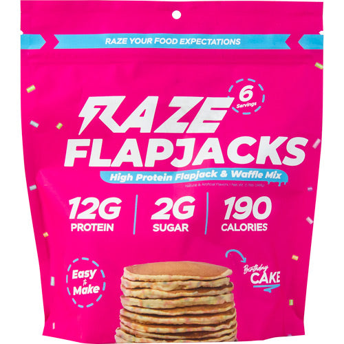 Raze Flapjacks, Birthday Cake, 6 Servings (348g)