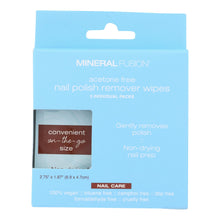 Mineral Fusion - Nail Polish Remover Wipes - Case Of 15-3 Ct