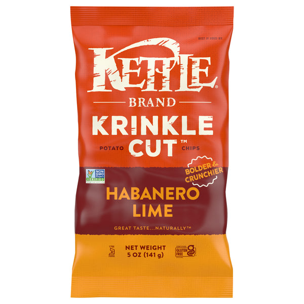 Kettle Brand - Chips Krinkle Hab Lime - Case Of 15-5 Oz