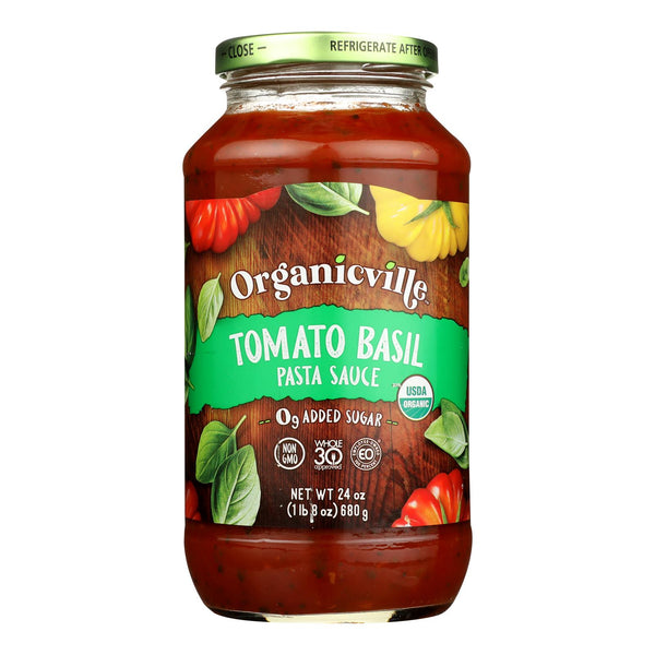 Organicville - Psta/sce Tom Basil Whole - Case Of 6-24 Oz