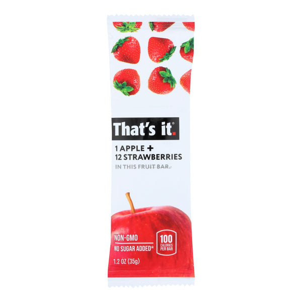 That's It Fruit Bar - Apple And Strawberry - Case Of 12 - 1.2 Oz