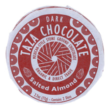 Taza Chocolate Organic Chocolate Mexicano Discs - 40 Percent Dark Chocolate - Salted Almond - 2.7 Oz - Case Of 12