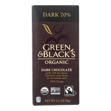 Green & Black's - Chocolate Dark 70% - Case Of 10 - 3.17 Oz