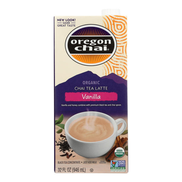 Oregon Chai Tea Latte Concentrate - Vanilla - Case Of 6 - 32 Fl Oz.