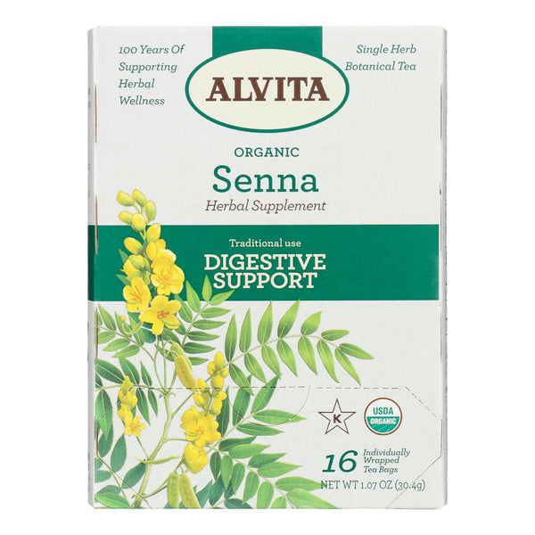 Alvita - Tea Organic 2 Herbal Senna Leaf - 1 Each-16 Bags