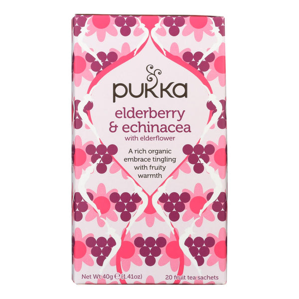 Pukka - Tea Organic Elberberry Echinacea - Case Of 4-20 Bags