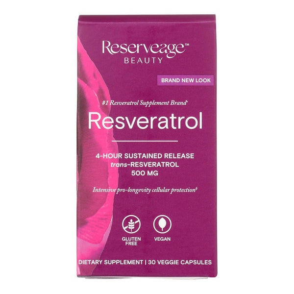 Reserveage Nutrition - Supplement Resveratrol 500 Milligrams - 1 Each-30 Vegetarian Capsules