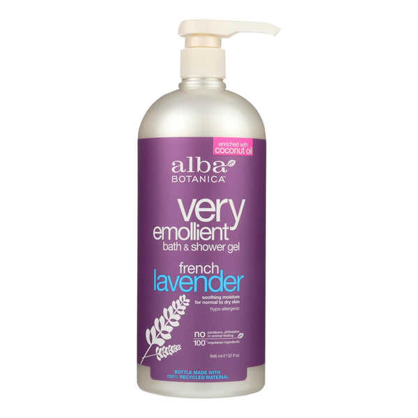 Alba Botanica - Very Emollient Bath And Shower Gel - French Lavender - 32 Fl Oz