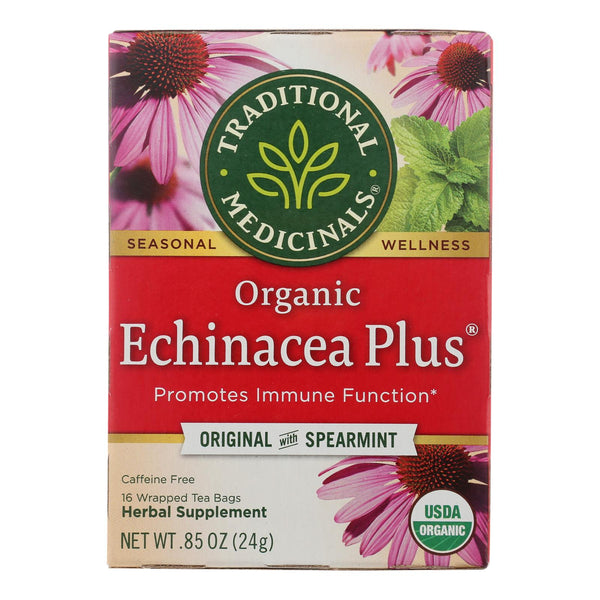 Traditional Medicinals Organic Echinacea Plus Herbal Tea - 16 Tea Bags - Case Of 6