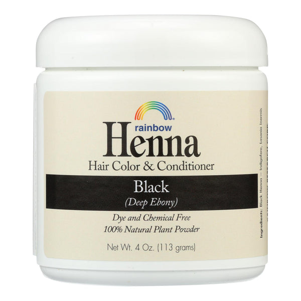 Rainbow Research Henna Hair Color And Conditioner Persian Black Deep Ebony - 4 Oz