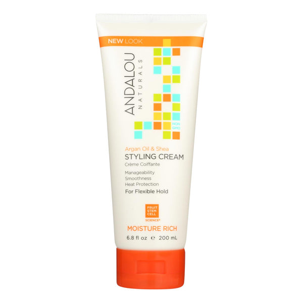 Andalou Naturals Argan Oil And Shea Styling Cream - 6.8 Fl Oz