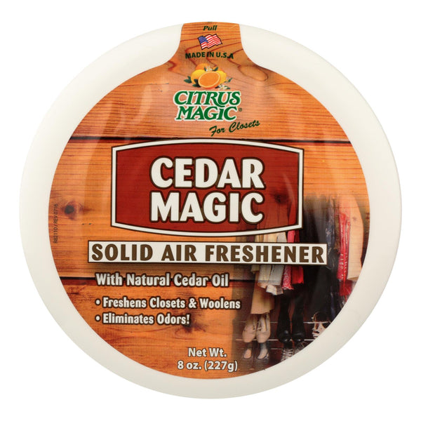 Citrus Magic Cedar Magic Solid Air Freshener - Case Of 6 - 8 Oz