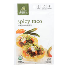 Simply Organic Spicy Taco Seasoning Mix - Case Of 12 - 1.13 Oz.