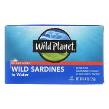 Wild Planet Sardines In Water - Case Of 12 - 4.375 Oz.