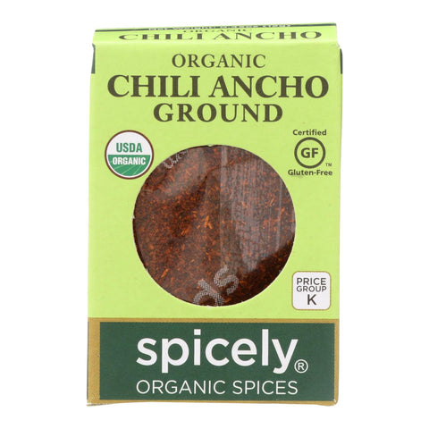 Spicely Organics - Organic Ancho Chili - Ground - Case Of 6 - 0.45 Oz.