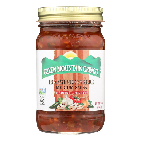 Green Mountain Gringo Medium Salsa - Garlic - Case Of 12 - 16 Oz.