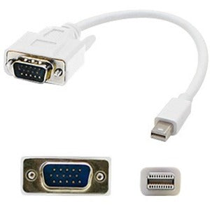AddOn 3ft Mini-DisplayPort Male to VGA Male White Adapter Cable