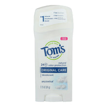 Tom's Of Maine Natural Original Deodorant Unscented - 2.25 Oz - Case Of 6