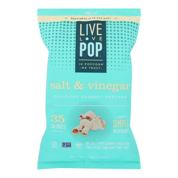 Live Love Pop - Popcorn Salt & Vinegar - Case Of 12 - 4.4 Oz