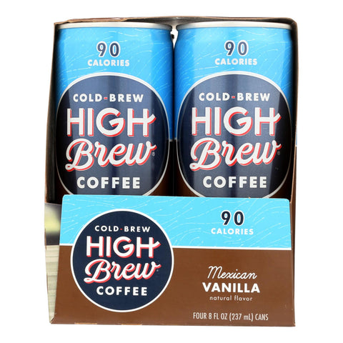 High Brew Coffee Coffee - Ready To Drink - Mexican Vanilla - 4-8 Oz - Case Of 6