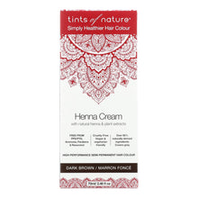 Tints Of Nature - Henna Cream Dark Brown - 2.46 Fz