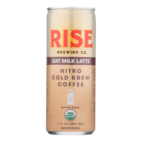 Rise Brewing Co. Nitro Cold Brew Coffee, Oat Milk Latte - Case Of 12 - 7 Fz