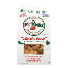 Mi Nina's White Corn Tortilla Chips With Jalapeno Aguave  - Case Of 9 - 12 Oz