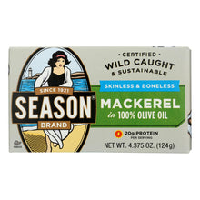 Season Brand Mackerels - Fillets - In Olive Oil - 4.375 Oz - Case Of 12