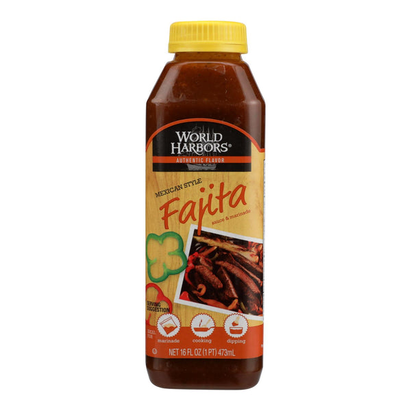 World Harbor Fajita Marinade And Sauce Mexican Style - Case Of 6 - 16 Fl Oz.