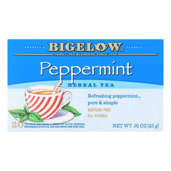 Bigelow Tea Purely Peppermint Tea - Case Of 6 - 20 Bag