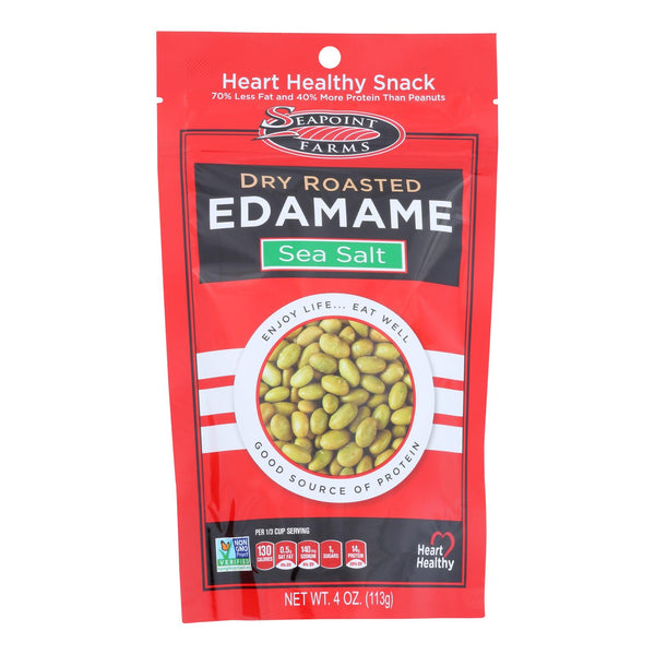 Seapoint Farms Dry Roasted Edamame - Sea Salt - Case Of 12 - 4 Oz.