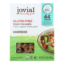 Jovial - Gluten Free Brown Rice Pasta - Caserecce - Case Of 12 - 12 Oz.