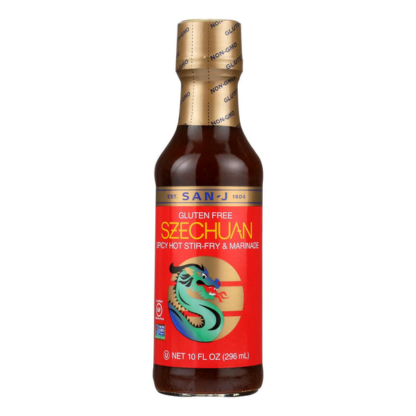 San - J Cooking Sauce - Szechuan - Case Of 6 - 10 Fl Oz.