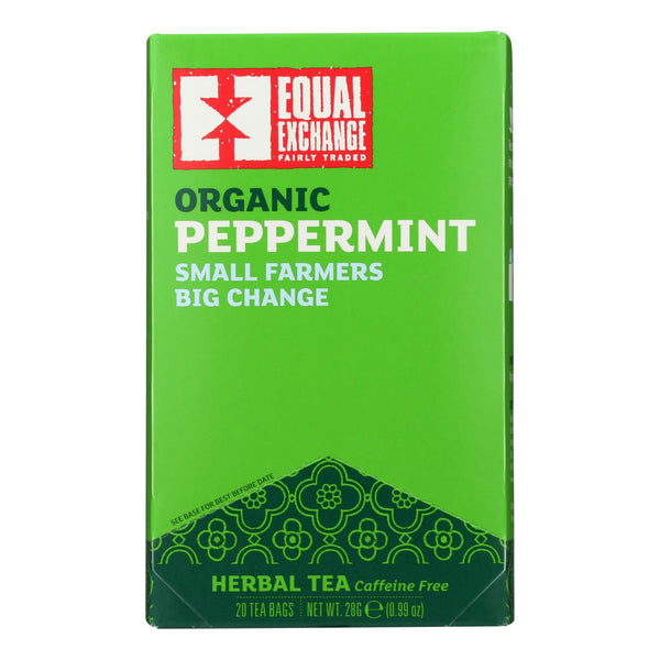 Equal Exchange Organic Peppermint Tea - Peppermint Tea - Case Of 6 - 20 Bags