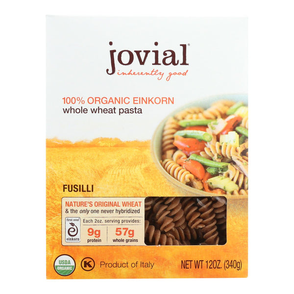 Jovial - Pasta - Organic - Whole Grain Einkorn - Fusilli - 12 Oz - Case Of 12