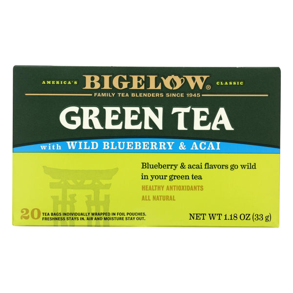 Bigelow Tea Green Tea With Blueberry - Case Of 6 - 20 Bag