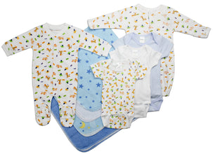 Newborn Baby Boy 9 Pc  Baby Shower Gift Set