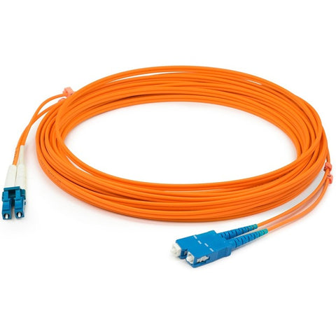 AddOn 15m LC (Male) to SC (Male) Orange OM1 Duplex Fiber OFNR (Riser-Rated) Patch Cable